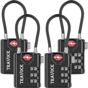 Travel Combination Luggage Cable Locks for Suitcase 1